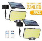 Solar Floodlight Outdoor Motion Sensor Solar Power Spotlights IP65 waterproof 234LED Safety Lighting Lamp for Yard Garage Garden
