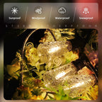 ST38 Solar Outdoor String Light with Remote,8 Light Mode,Waterproof Dimmable Timer Shatterproof Bulb for Backyard, Porch, Garden