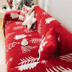 Husă de Canapea de Crăciun din Material Chenille – Decorațiune pentru Sărbători de Craciun, Pătură Moale de Iarnă, Protecție pentru Canapea, Ideală pentru Câini și Pisici