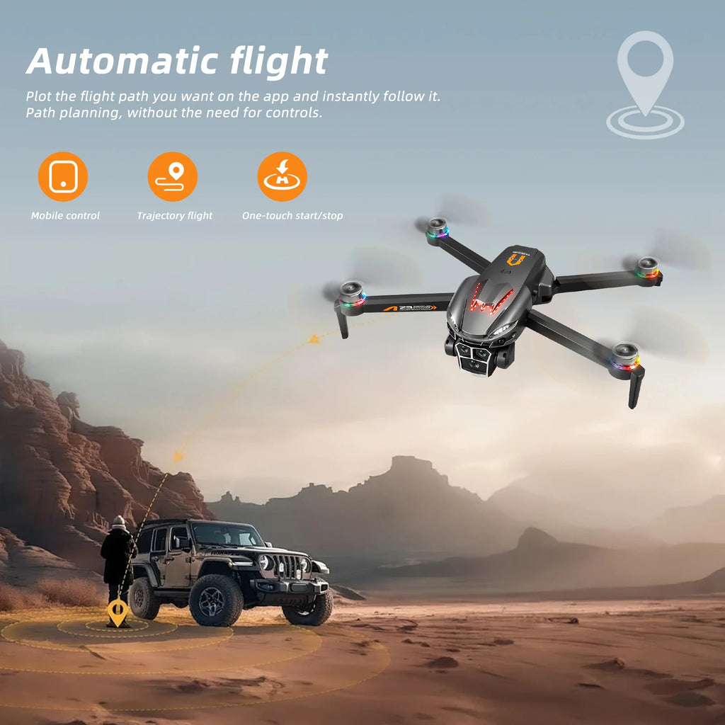 Podofo New Drone 4k Dual Camera  Mini Helicopter Quadcopter Toy Obstacle Avoidance Foldable RC Drone Headless Mode Mini Drones